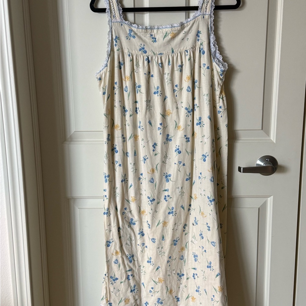 Aria Floral Nightgown & Robe Set | Vintage Cottagecore Sleepwear | No Belt - Picture 4 of 7